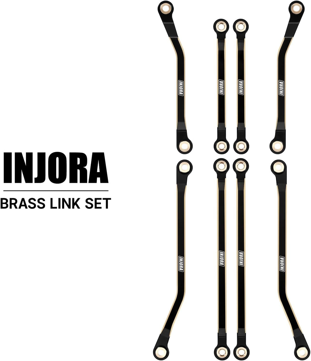 INJORA Schwarzbeschichtung Messing High Clearance Links Set für TRX4M High Trail K10 1/18 RC Crawler