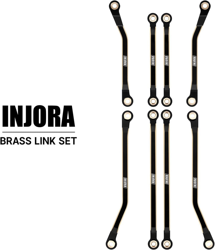 INJORA Schwarzbeschichtung Messing High Clearance Links Set für TRX4M High Trail K10 1/18 RC Crawler
