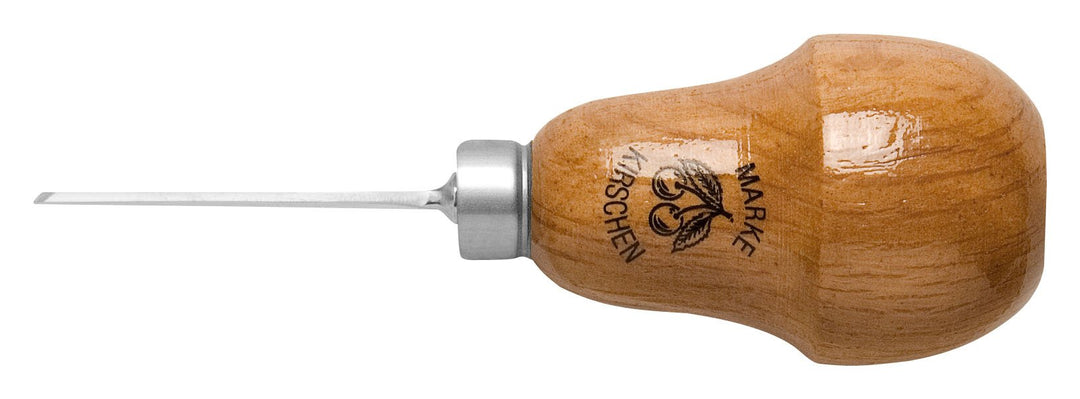 "KIRSCHEN" Werkzeuge 5702000 | Zierschnitzeisen schräg mit Birnenheft, 1,5mm, Stich 1 Stich 1 schräg