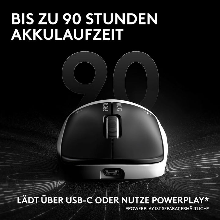 Logitech G PRO X2 SUPERSTRIKE Lightspeed kabellose Gaming-Maus, super schnell, äusserst leicht (61 g