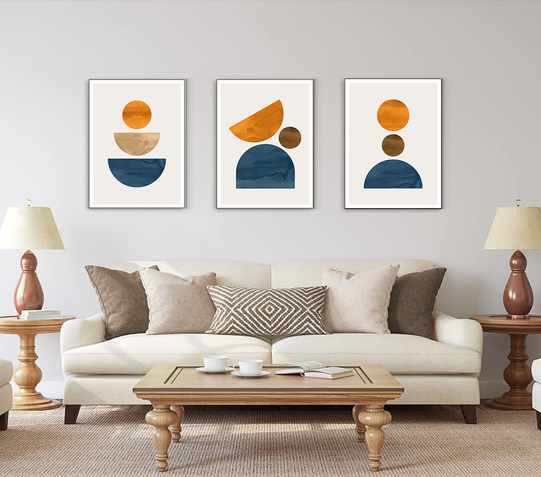 JNAOZI Leinwandbild Abstract Line Geometry Poster,Geometrisch Zeichnung Wandkunst,Modern Wanddeko Bi