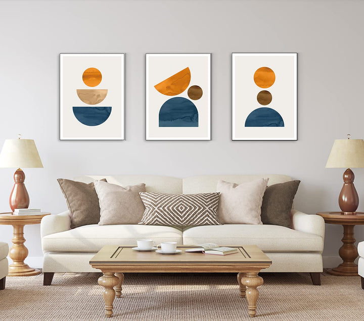 JNAOZI Leinwandbild Abstract Line Geometry Poster,Geometrisch Zeichnung Wandkunst,Modern Wanddeko Bi