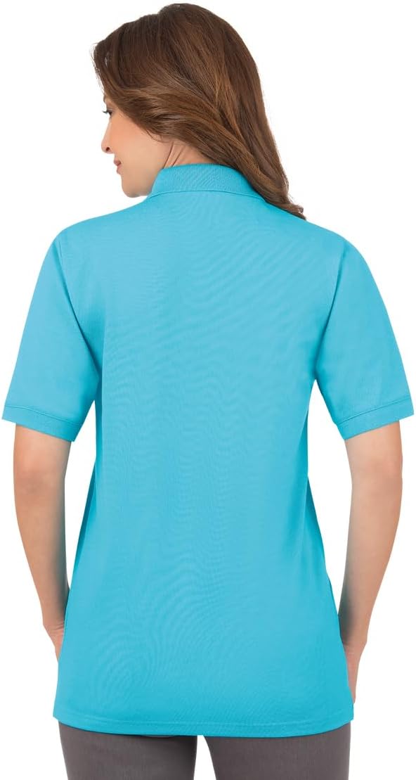 Trigema Damen Polo-Shirt Deluxe Piqué 4XL Azur, 4XL Azur