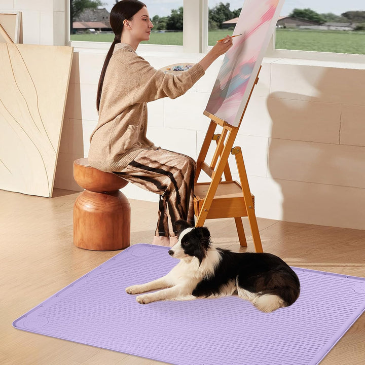 Hundetoilettenunterlagen, 101 x 71 cm grosse Wiederverwendbare Silikonmatte Hundetrainingspads, wasc