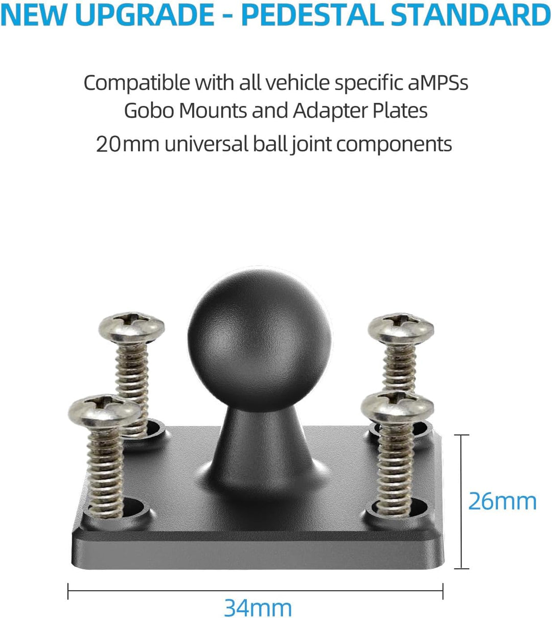 OHLPRO Robuste Bohrbasis Tablet Halterung Auto, Armaturenbrett Tablet Halterung für 17-33cm iPad Pro