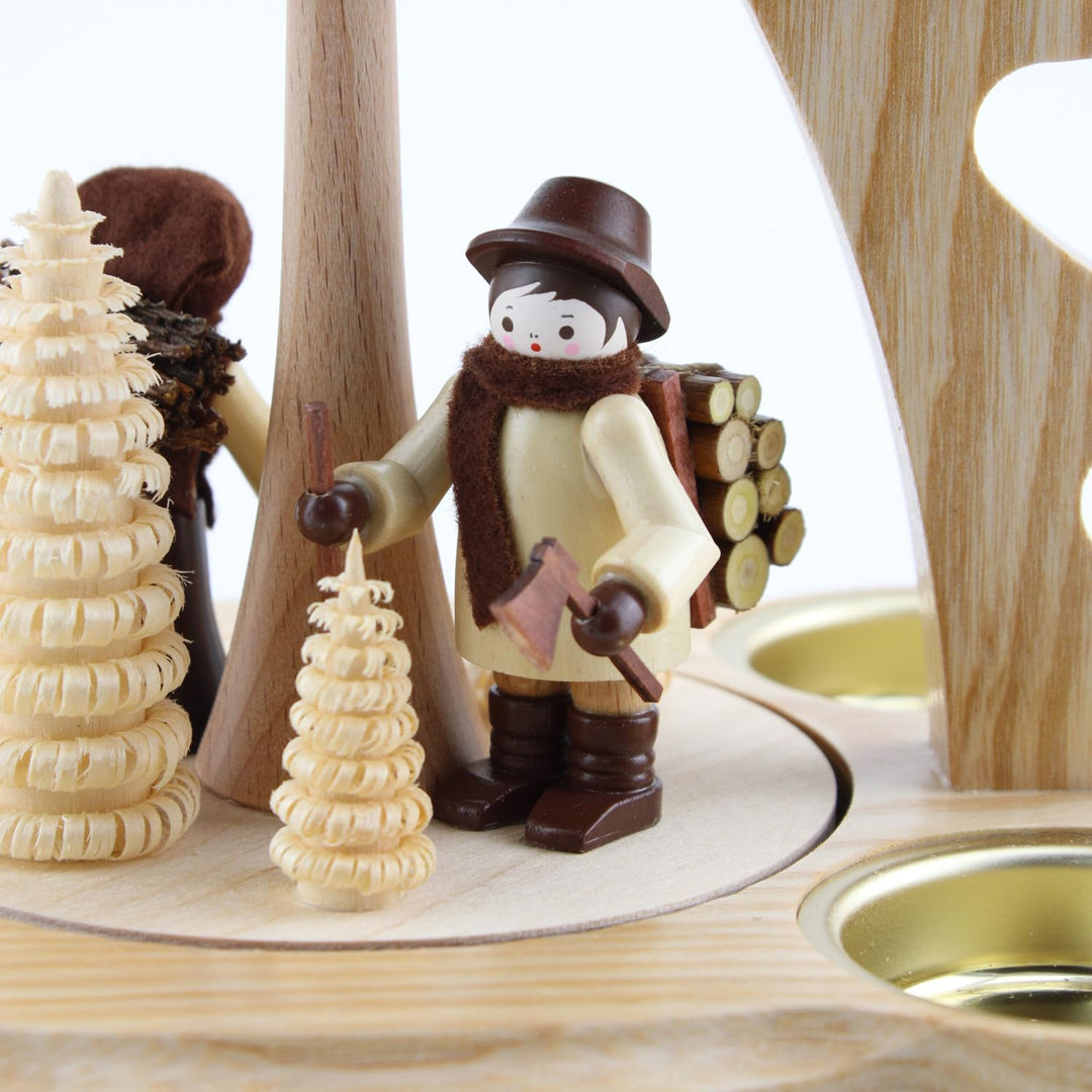 Seiffener Volkskunst Jan Legler | Erzgebirge Pyramide | Made in Germany | 18x14x22 cm | 1-stöckige W