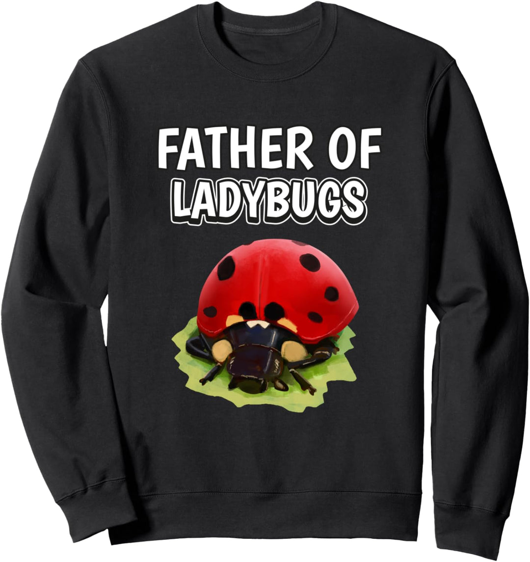 Herren Jungen Father Of Ladybugs Papa Vatertag Marienkäfer Sweatshirt