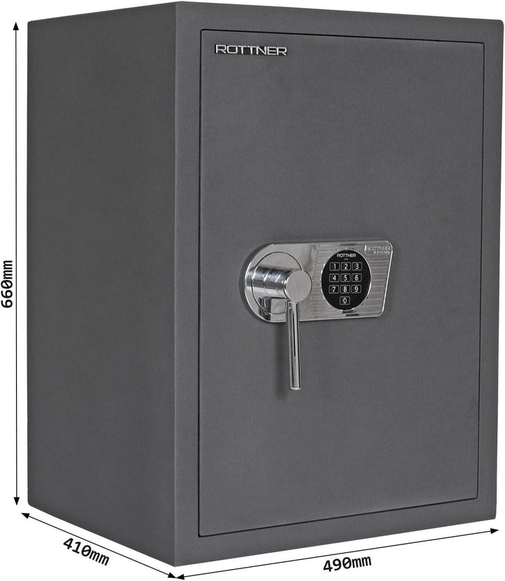 Rottner Wertschutzschrank David 65 Elektronikschloss Anthrazit