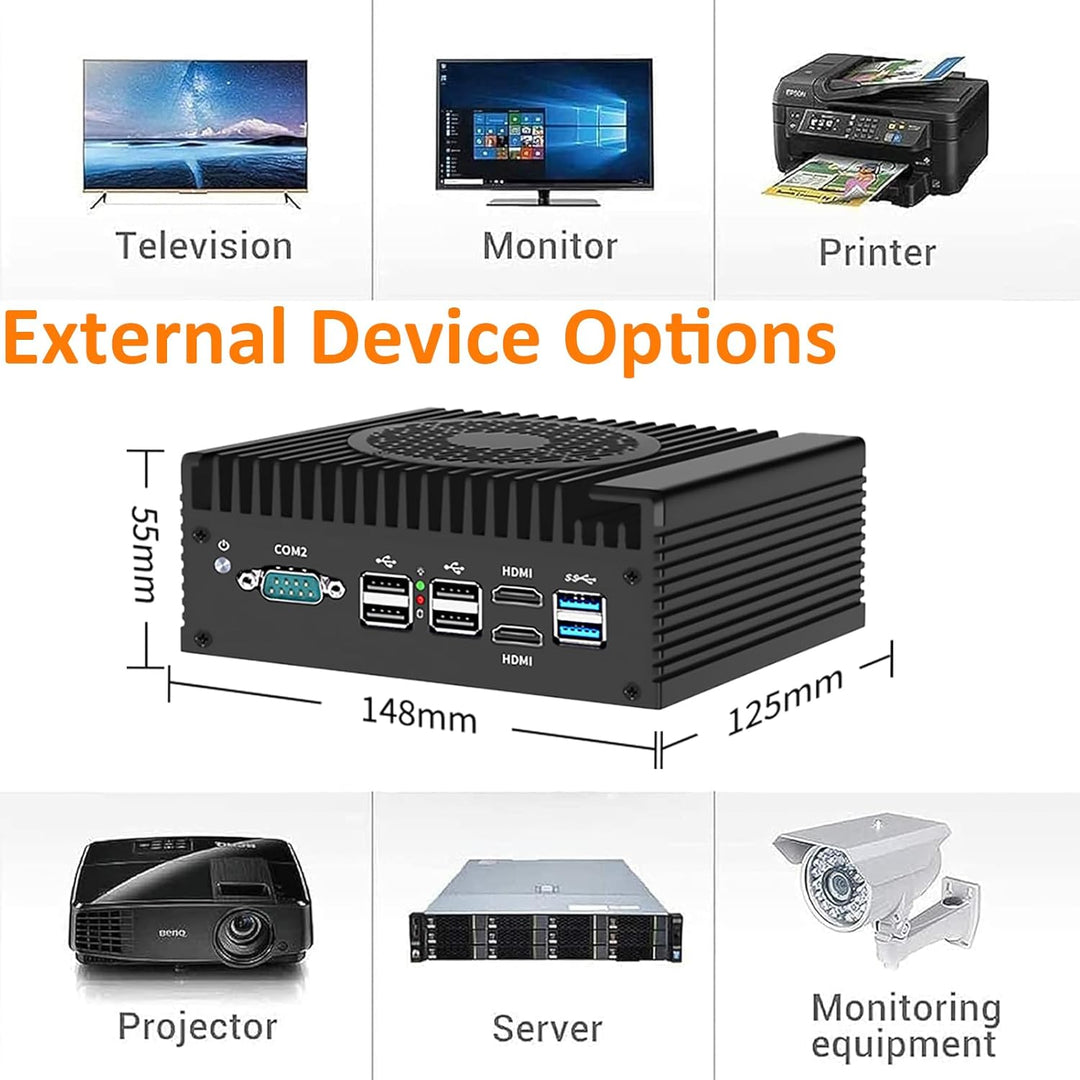 Micro Firewall Appliance, Mini PC, VPN, Router PC, Intl 12. i3 N305, RJ35, GPIO, HDMI, DP, 4 x 2,5 G