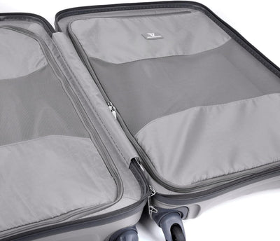 RONCATO UNO Zip lite Trolley 55 x 40 x 20 cm, Masse: 55 x 40 x 20 cm, Ecru, Hartschalenkoffer mit Le