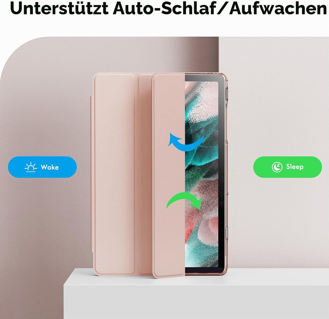INFILAND Hülle für Samsung Galaxy Tab A11+/A9+11 Zoll (2023/2025),Schlanke Standfunktion Kristallkla