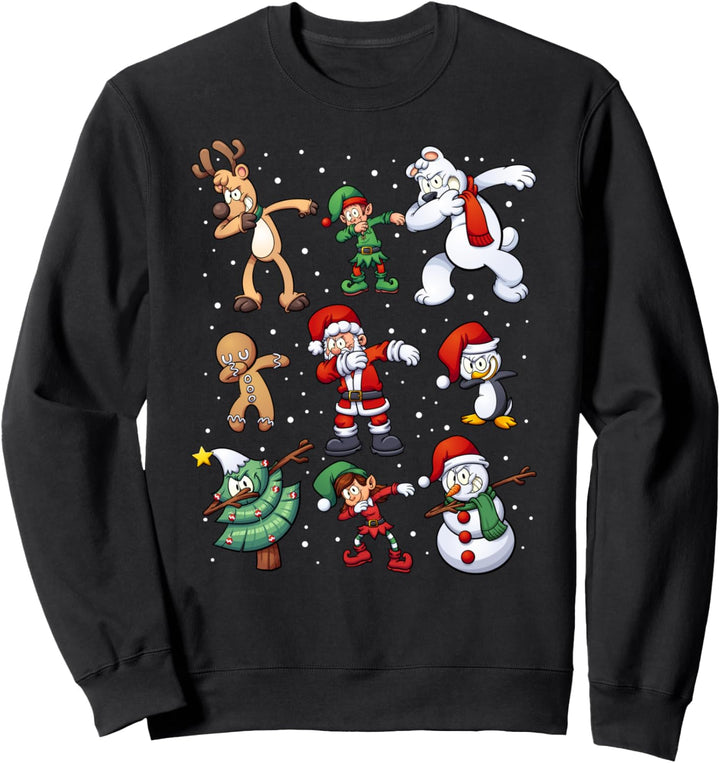 Weihnachten Dabbing Weihnachtsmann Kinder Männer Geschenk Sweatshirt