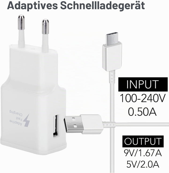 (2er Pack) USB Ladegerät mit 1,5m Ladekabel USB C Schnellladekabel Für Samsung Galaxy A16 A15 A14 A0