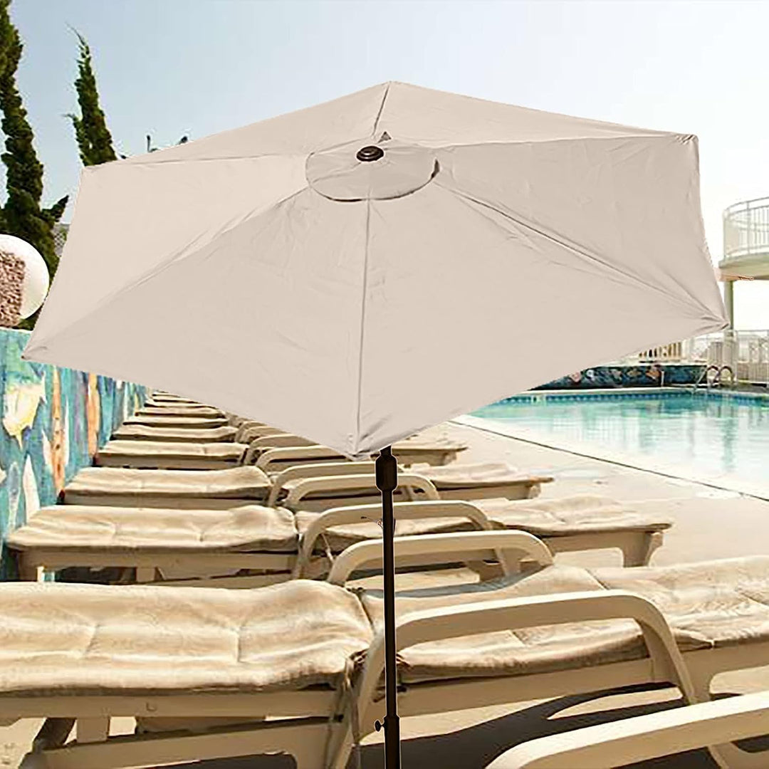 OKUGAIYA Ersatzschirm für Sonnenschirme, 3 m, 6 Rippen, für den Aussenbereich, Terrasse, Markt, Ersa