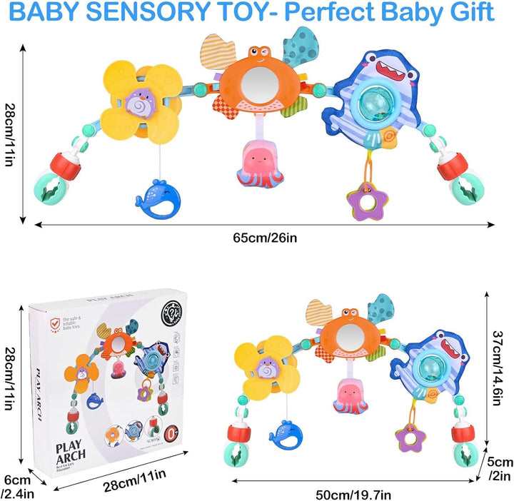 Gaethra Kinderwagen Spielzeug für Spielbogen Baby Motorikspielzeug, Babies Spielebogen für Babybett