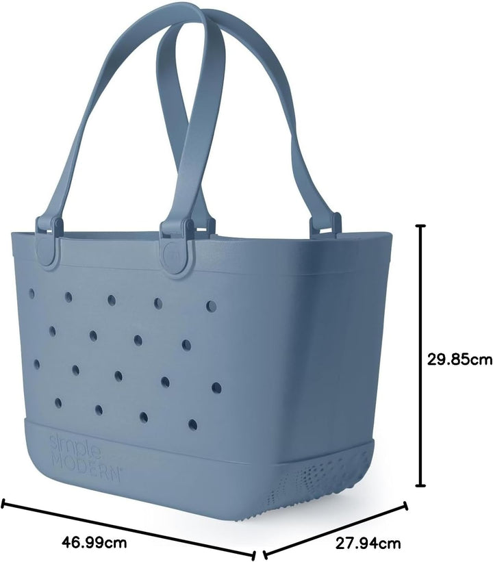 Simple Modern Strandtasche aus Gummi | Grosse Wasserdichte Tragetasche mit Reissverschlusstasche für