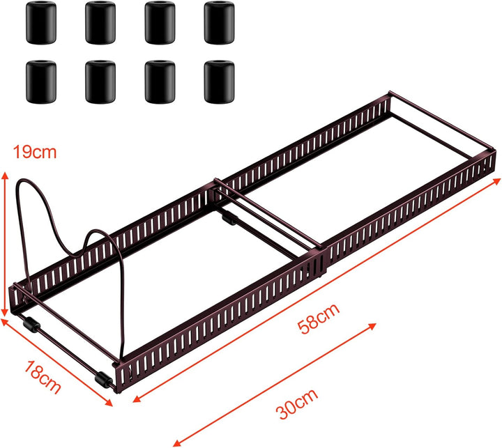 Fousenuk Topfdeckelhalter, Topfdeckel Aufbewahrung mit 10 Verstellbaren Fächern, Küche Pfannen Organ