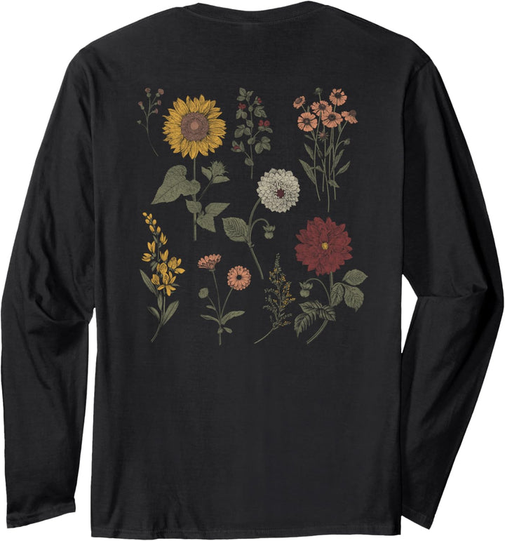 Trendy La Fleur Wildflowers Front & Back Langarmshirt