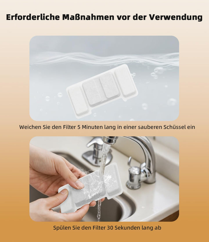 16 Stück Katzenbrunnen Filter für UPAWPIA Katzen Trinkbrunnen 3.2L Filter 4-Monats-Set Ersatzfilter
