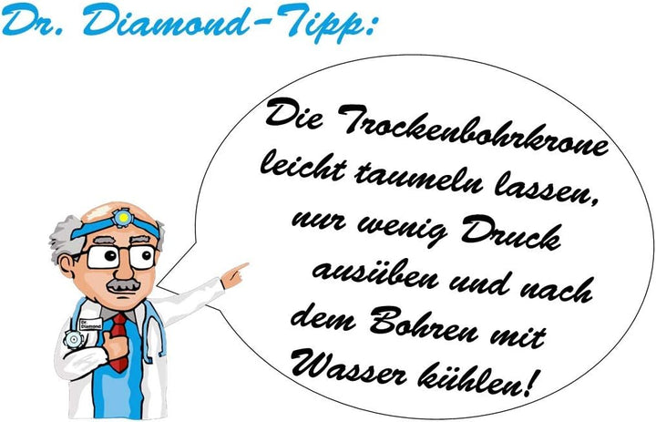 Dr. Diamond | Diamant Fliesenbohrer Blue Diamond für Fliesen & Feinsteinzeug Lochsäge für Winkelschl