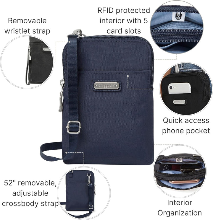 Baggallini Damen Take Two RFID Bryant Crossbody French Navy, French Navy