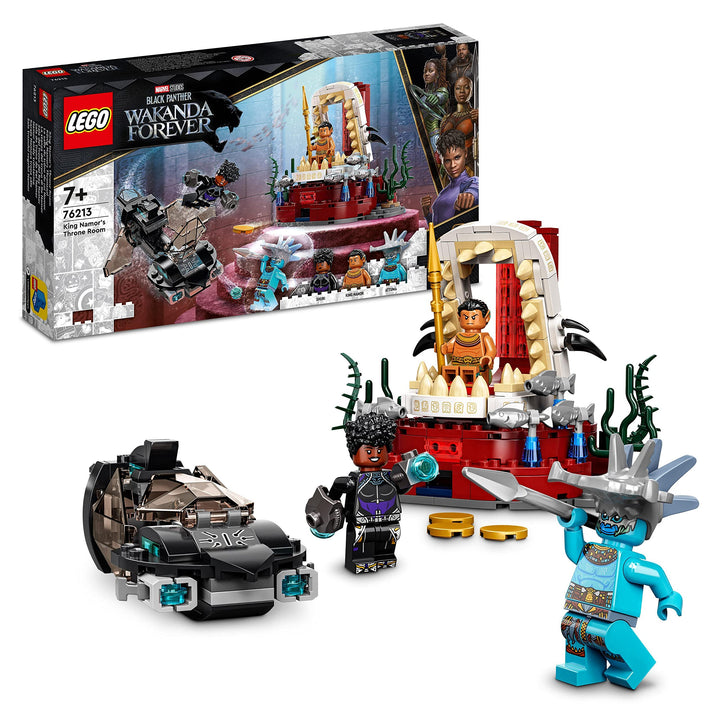 LEGO 76213 Marvel König Namors Thronsaal, Black Panther Wakanda-Spielzeug Zum Bauen, Set Mit U-Boot