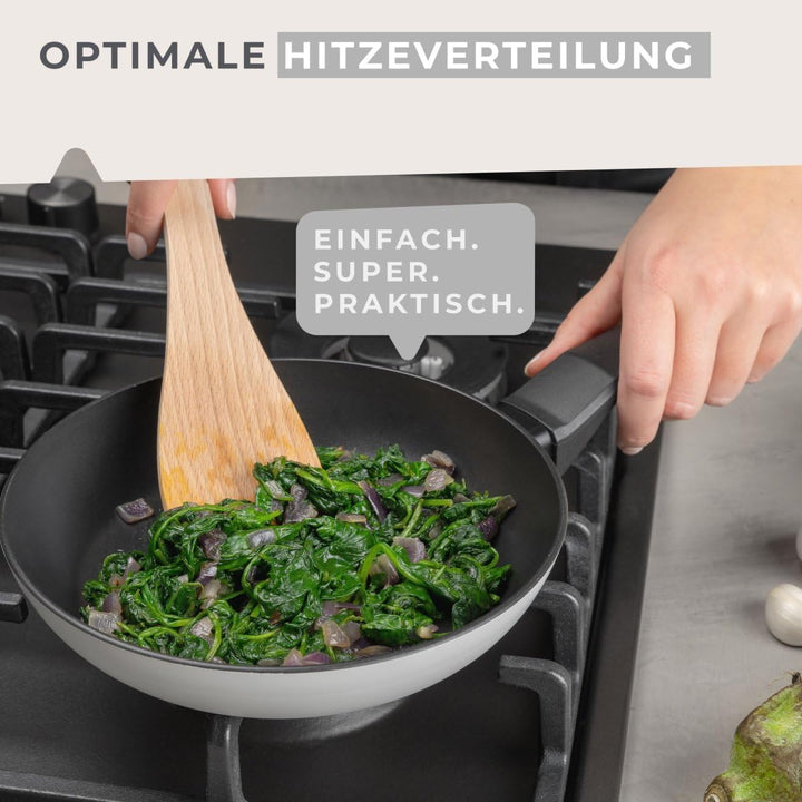 Fackelmann Bratpfanne Balance 20 cm, Antihaft-Pfanne aus 90% recyceltem Aluminium mit ergonomischem