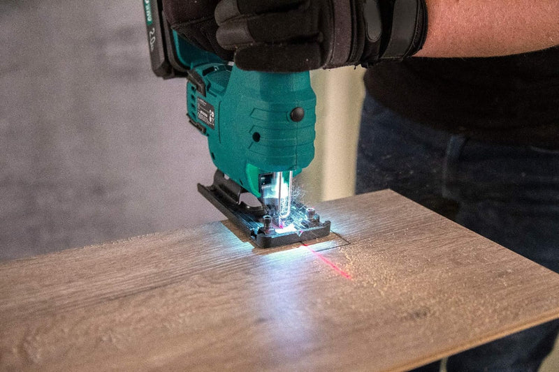VONROC Stichsäge Akku 20V- Pendelhubstichsäge mit variablem Schnittwinkel & Geschwindigkeit - mit 2x