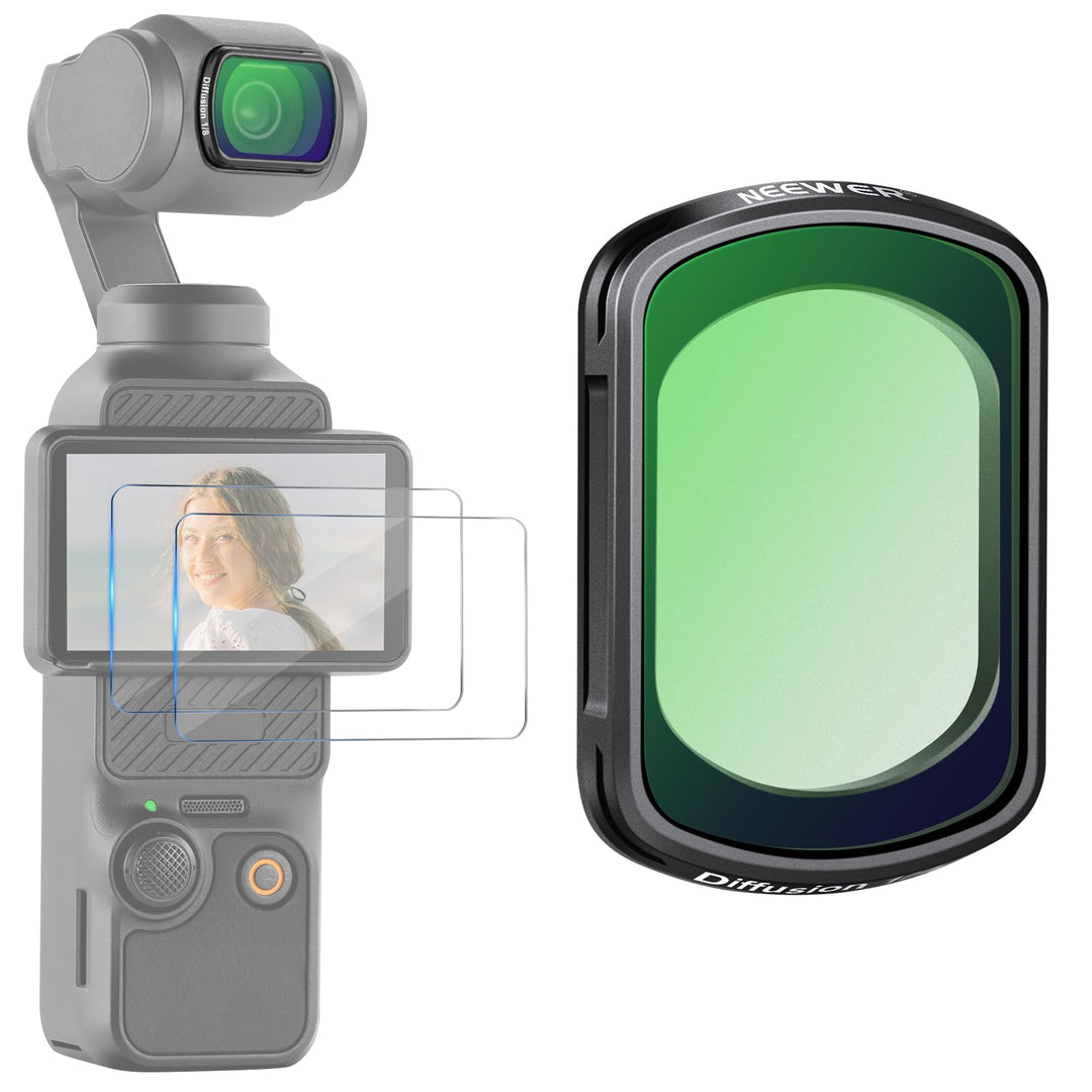 NEEWER Magnetischer Black Diffusion 1/8 Filter, kompatibel mit DJI Osmo Pocket 3, verbessert Filmauf