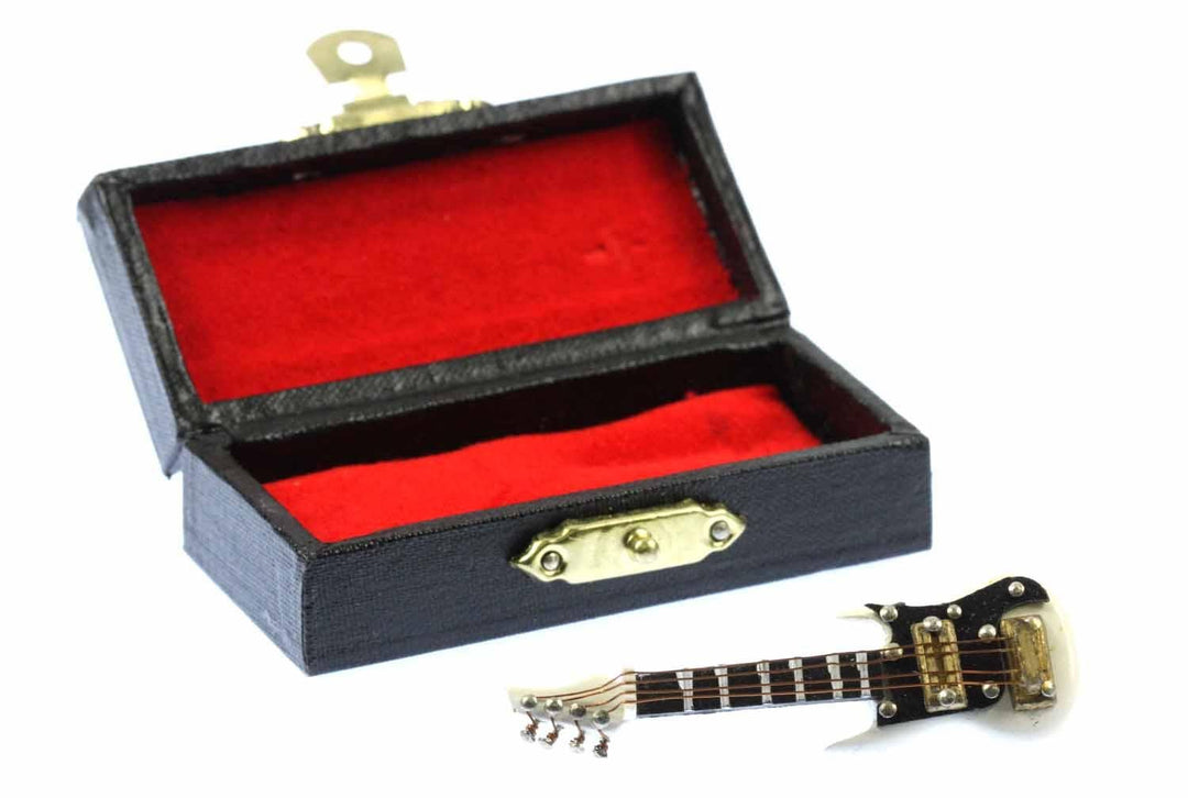 Miniblings E-Gitarre elektrische Gitarre Brosche Gitarre Gitarist + Box Band weiss - Handmade Modesc