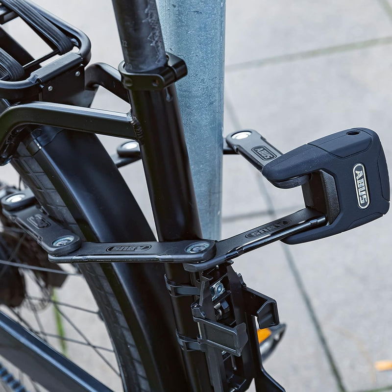 ABUS Faltschloss Bordo Granit™ XPlus 6500KA/90 Black SH - Flexibles und sicheres Fahrradschloss mit