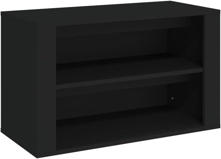 FIRBNUS Schuhregal Schwarz 75x35x45 cm Holzwerkstoff Schuhorganizer Schuhaufbewahrung Schuhschrank H