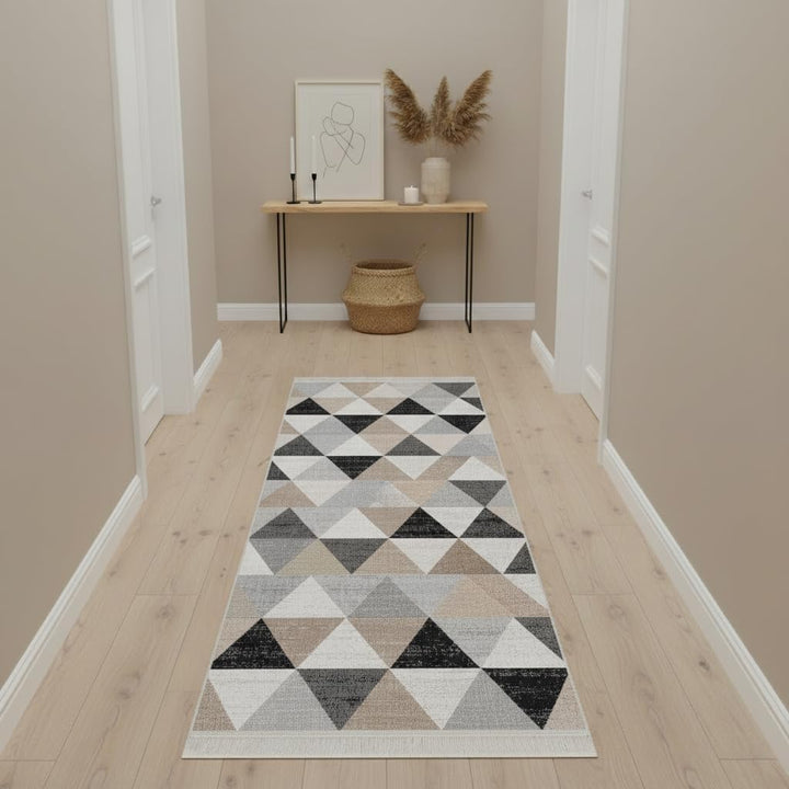 Fashion4Home Teppich Kurzflor - Boho Kelim Teppich, Wohnzimmerteppich, Schlafzimmer und Küchenteppic