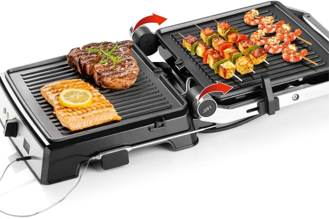 GOURMETmaxx Kontakt-Grill | Sandwichtoaster | Fettarmes Grillen | Fisch, Steaks, Burger, Paninis ode