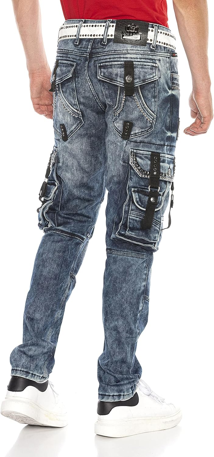 Cipo & Baxx Herren Jeans Hose Straight Fit Denim Regular Fit Jeanshose CD328 31W / 34L Cd650, 31W /