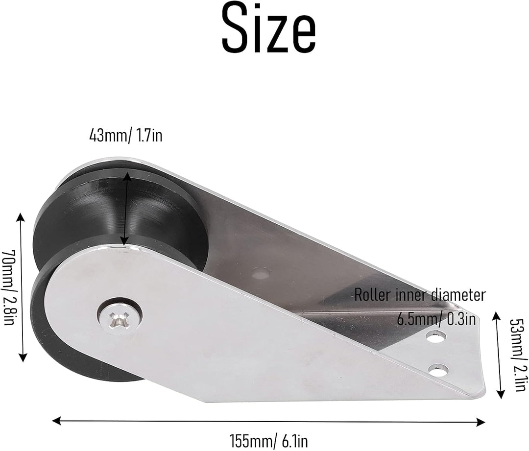 KIMISS Bug-Ankerrolle für Boote, Bug-Ankerrolle aus Edelstahl 316, Wasserdicht, Verschleissfest, für