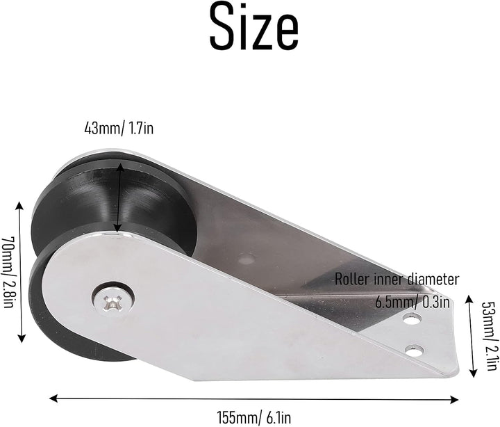 KIMISS Bug-Ankerrolle für Boote, Bug-Ankerrolle aus Edelstahl 316, Wasserdicht, Verschleissfest, für