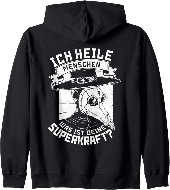 Ich Heile Menschen Schnabeldoktor Heiler Pestdoktor Ärzte Kapuzenjacke