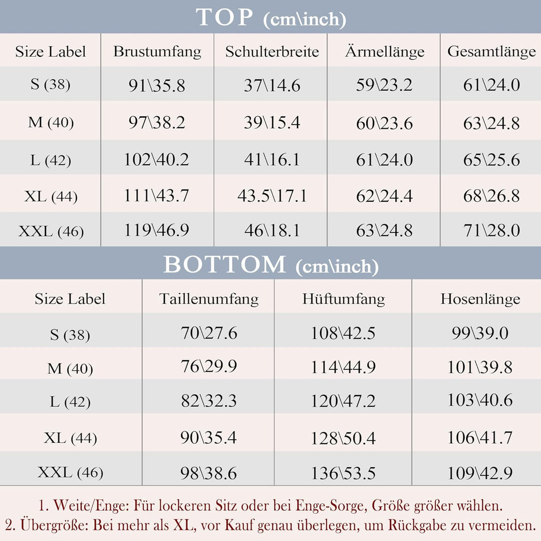 Mnemo Schlafanzug Damen 100% Baumwolle Bequemer Pyjama Damen Baumwolle mit Karomuster S Blau & Weiss