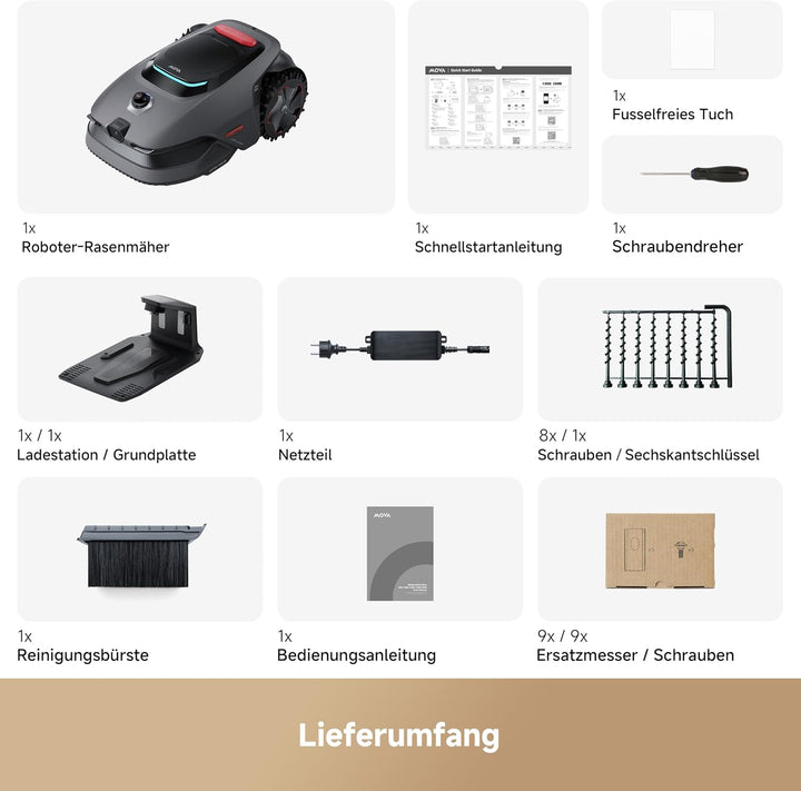 MOVA LiDAX Ultra 1600 Mähroboter ohne Begrenzungskabel mit 4G, 1600 m² LiDAX Ultra 1600 Grau, LiDAX
