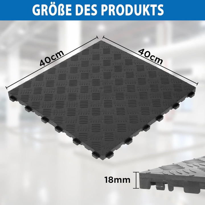 bimiti 20 Stück 40x40cm PVC Garagenboden, Garagenboden Fliesen aus Gummi, Garagenboden Schutzmatte r