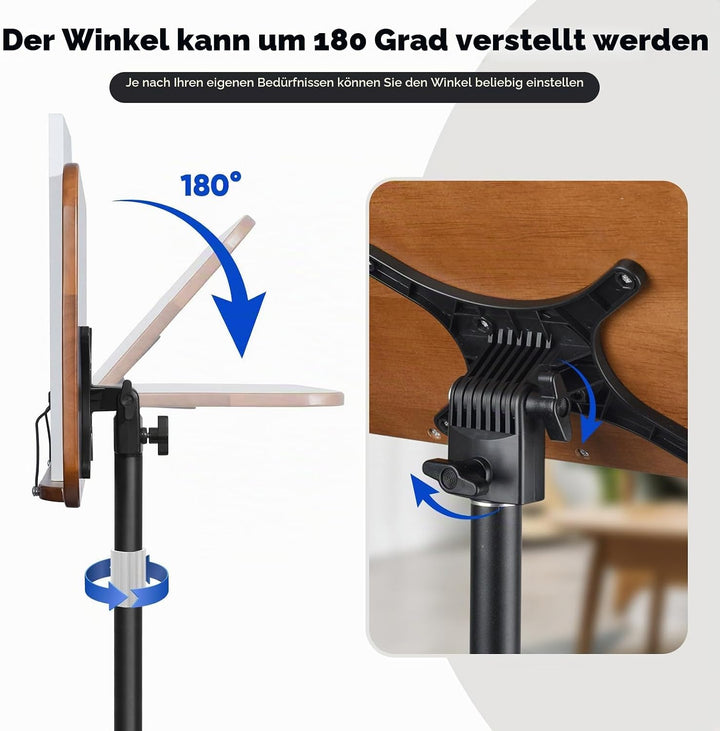 AUORUSI Vielseitig Buchständer,Höhenverstellbarer 50-130 cm,mit Stabilem Bodenständer,Geeignet als r