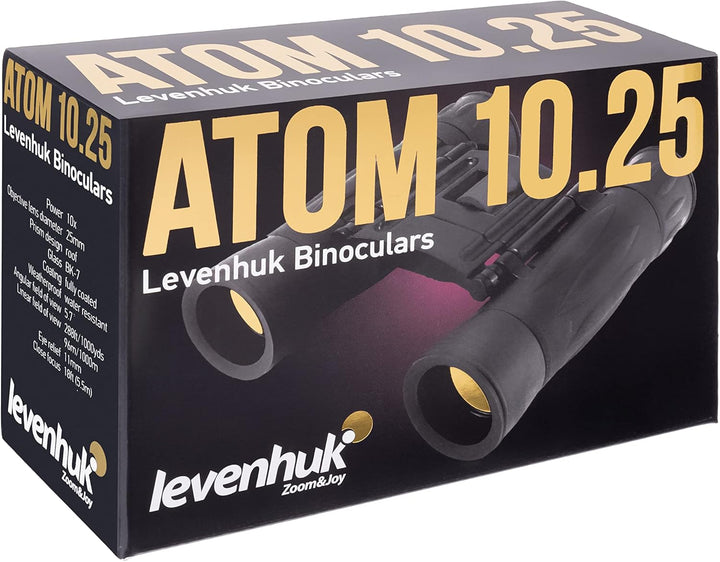 Levenhuk Atom 10x25 Ultrakompaktes Fernglas mit Vollvergüteter BK-7 Glasoptik für Naturgetreue Bilde