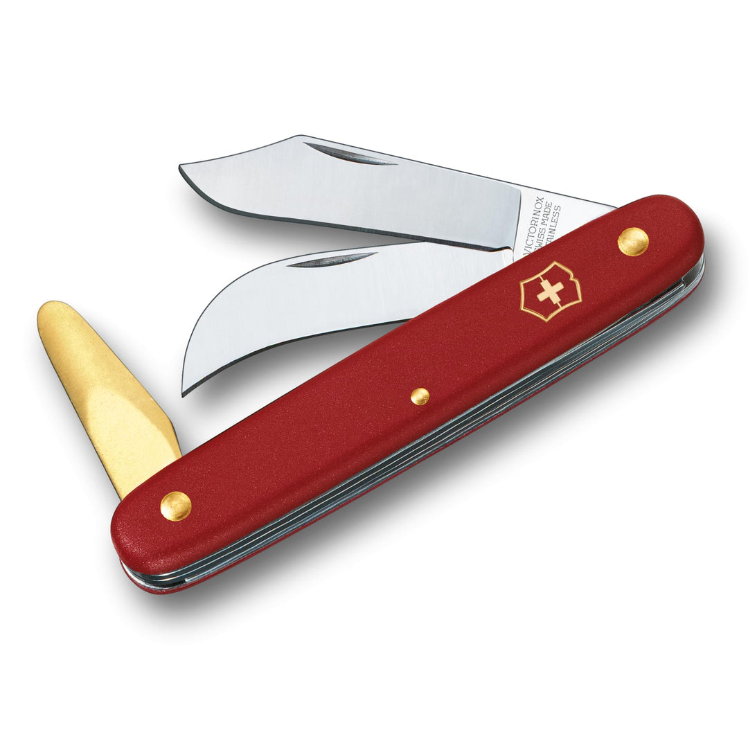 Victorinox, Okulier- und Hakenmesser 3, Garten Taschenmesser, Gärtner und Floristen, Klinge, gebogen
