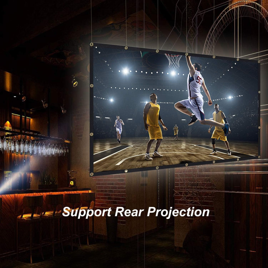TOWOND Beamer Leinwand 150 Zoll Projektionswand, 16:9 HD 4K Beamerleinwand Faltbare und tragbare Ant