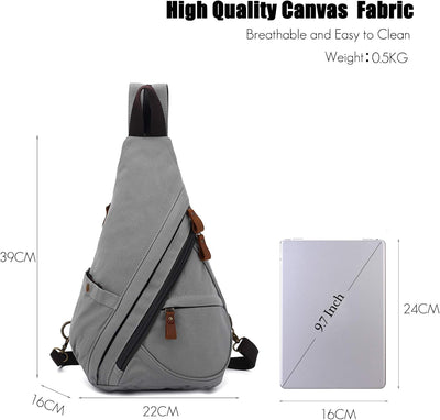 FANDARE Unisex Brusttasche Sling Bag 3 in 1 Herren Rucksack Damen Schulranzen Junge Mädchen Schulruc