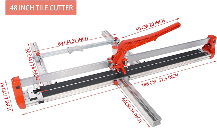 RONGU 48 Zoll Manuelle Fliesenschneider Maschine Einzelne Schiebeschiene Adjustable Keramische Porze