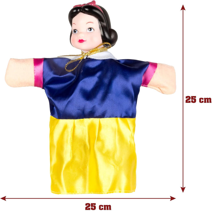 ColorBaby Cucu Show Set Handpuppen, Schneewittchen, 4 Puppen, 25 cm, weiche und sichere Materialien,