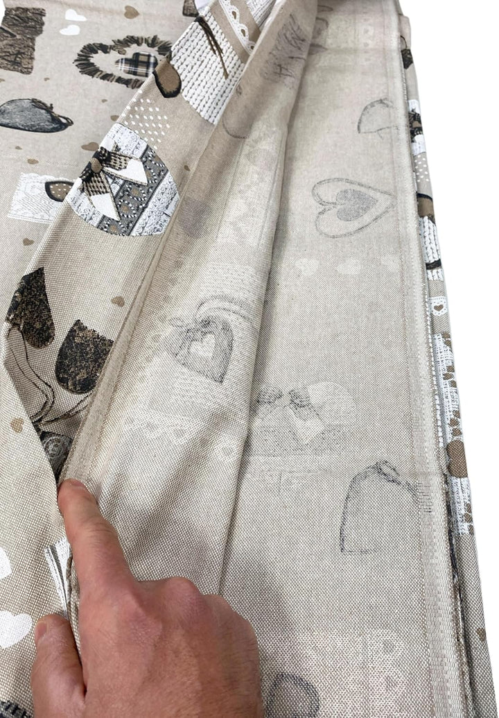tex family Grosser Schal Überwurf Tagesdecke Sofa-Stoff Miros Stechpalme beige - 1 Piazza Cm. 170x28