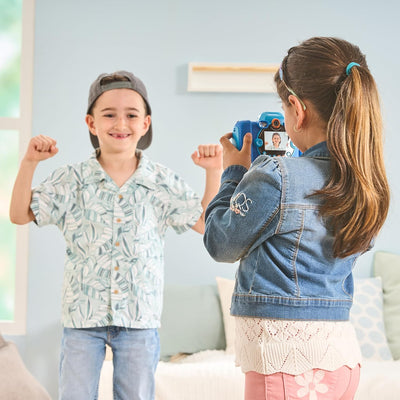 VTech KidiZoom Duo FX in Blau – Robuste Digitalkamera mit kreativen Apps und Spielfunktionen – Für K